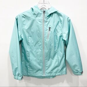 Hawke & Co Hooded Rain Jacket Windbreaker Full-Zip Girls Kids 14 Outdoor Sporty